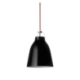 CARAVAGGIO P1 wisząca czarny połysk czerwony sznur 3m H16,5cm