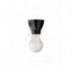 Lampa porcelanowa w stylu vintage industrial czarna śr.6cm