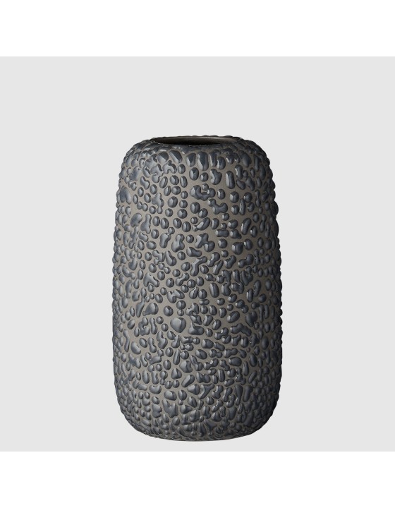 GEMMA M ciemny szary ozdobny wazonik ceramiczny H13cm
