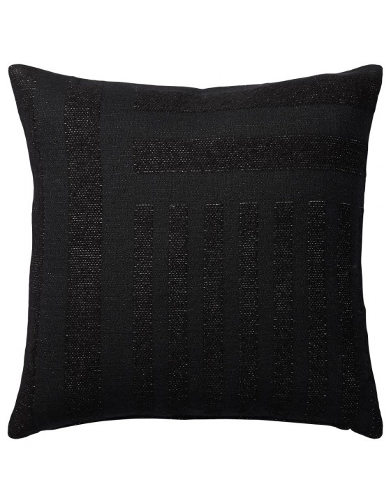CONTRA poduszka aksamitna czarna, wzór geometryczny