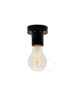 Lampa bakelitowa w stylu vintage industrial czarna śr.7cm
